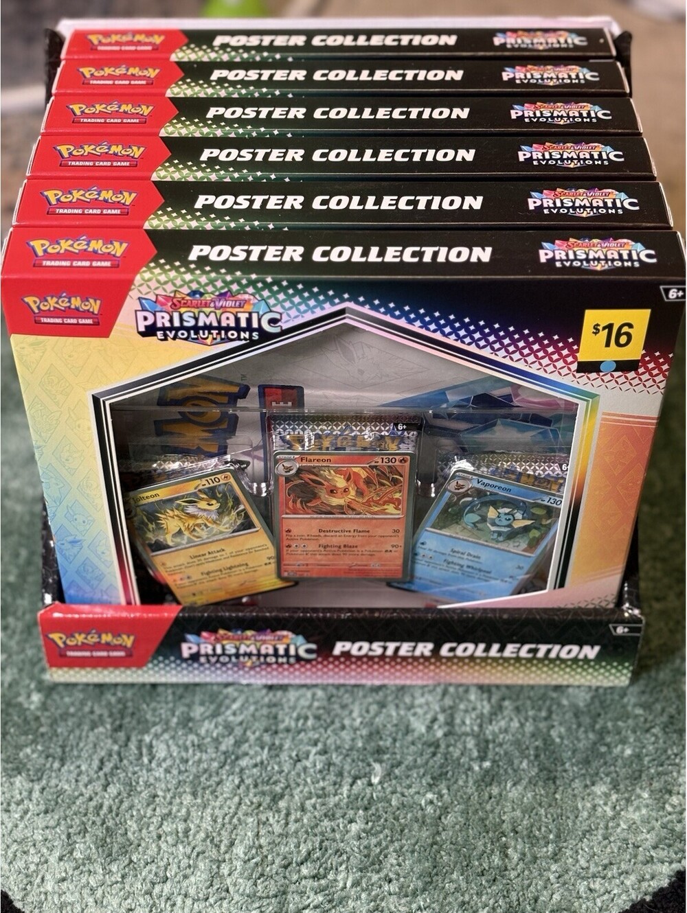 Pokemon Prismatic Evolutions Poster Collection Display Lot of 6